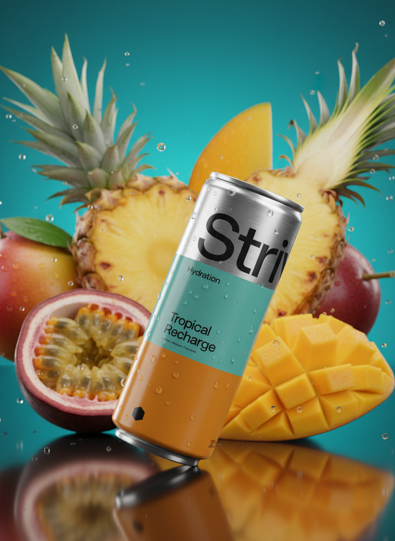 Strive Soda - Tropical (12 Pack) - Styled